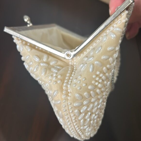Vintage Pearl Beaded Purse Handbag - Picture 9 of 12